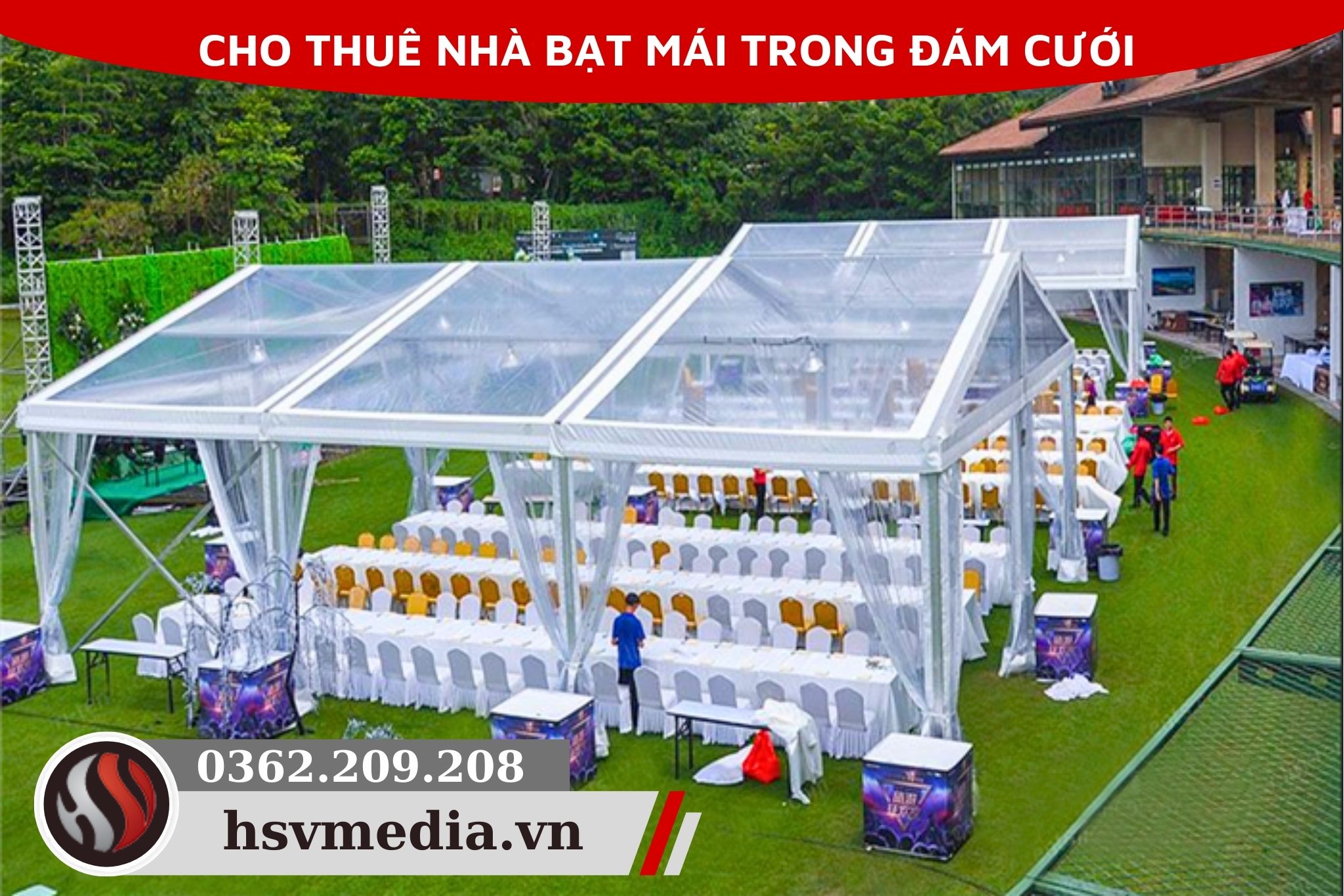 Thuê nhà bạt mái trong đám cưới giá rẻ