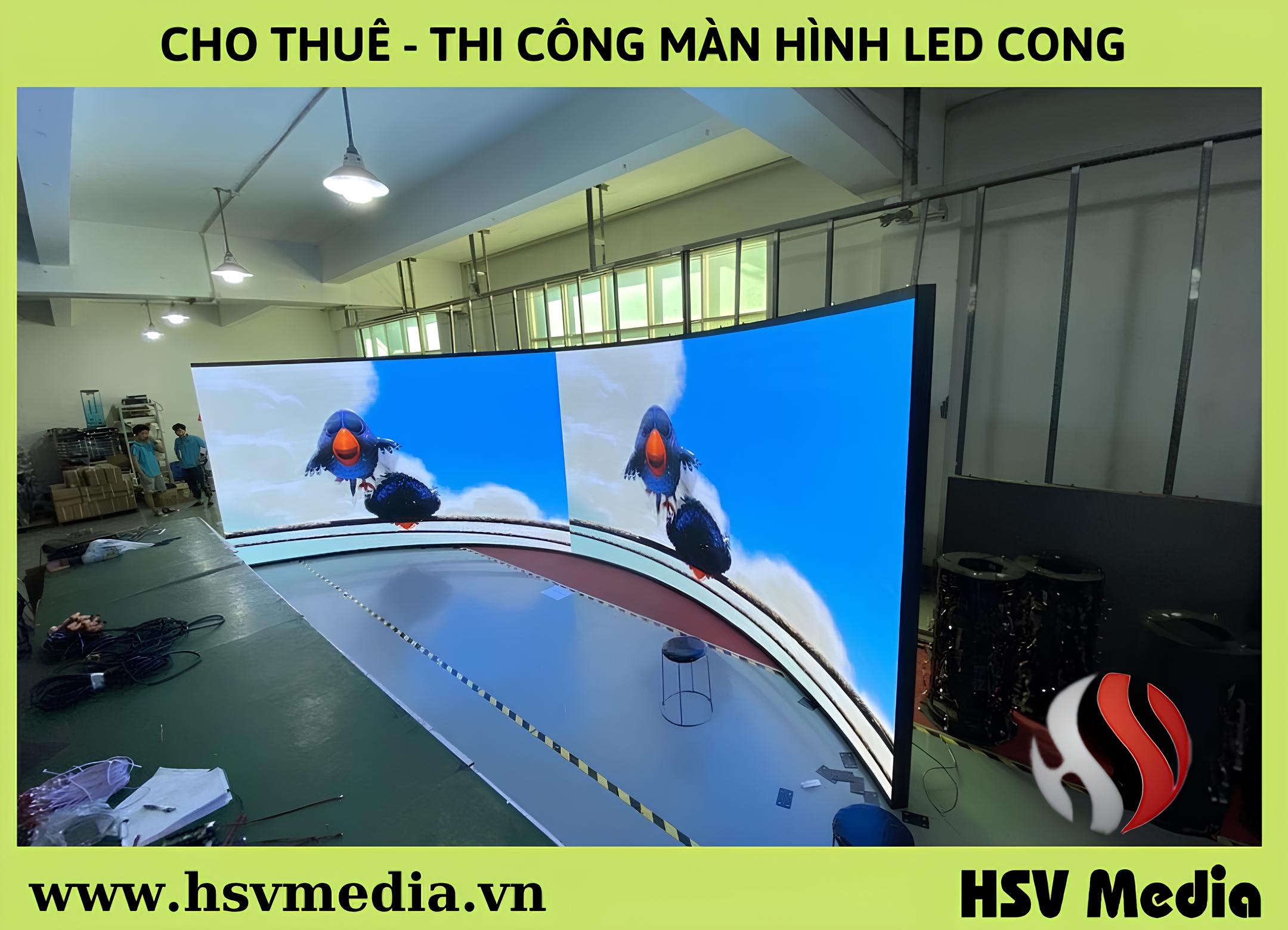 Thi công - Lắp Đặt Màn Hình Led Cong Thi công - Lắp Đặt Màn Hình Led Cong 