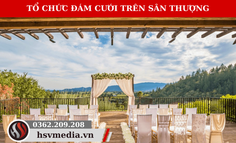 Outdoor wedding on the terrace