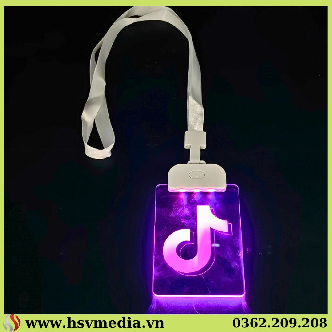 Thẻ Dây Đeo Gắn Đèn LED Phát Sáng