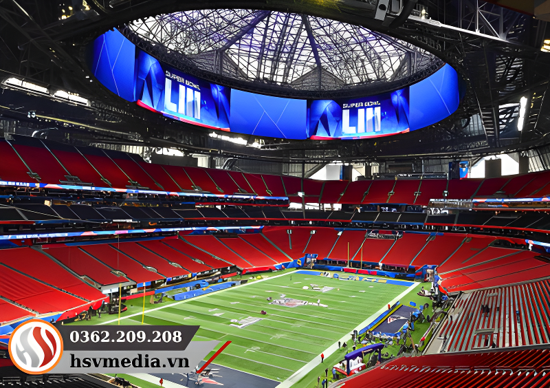 Halo Board LED Screen At Mercedes-Benz Stadium, Atlanta, USA Halo Board LED Screen At Mercedes-Benz Stadium, Atlanta, USA