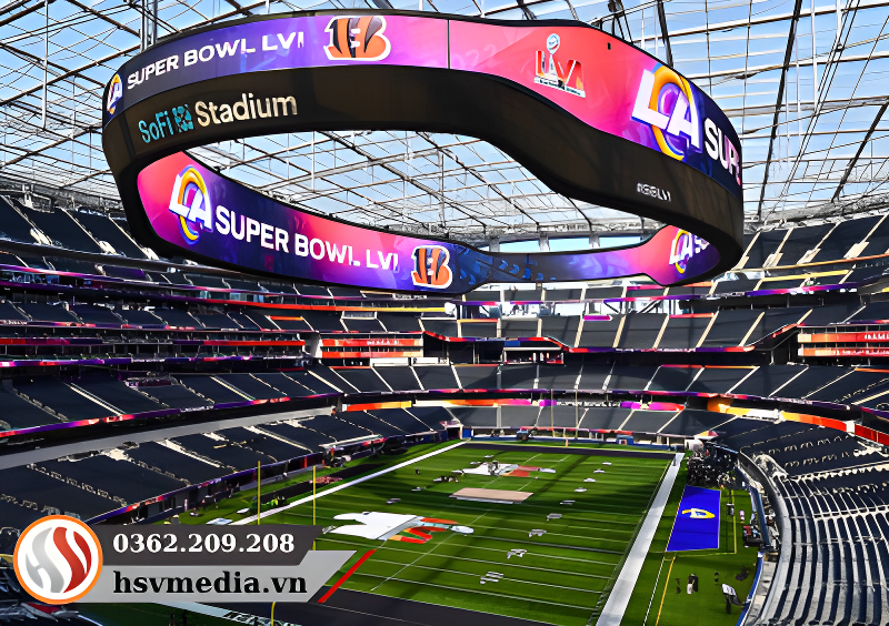 Sofi Stadium's LED Screen, Samsung Infinity Screen, Los Angeles, USA Sofi Stadium's LED Screen, Samsung Infinity Screen, Los Angeles, USA