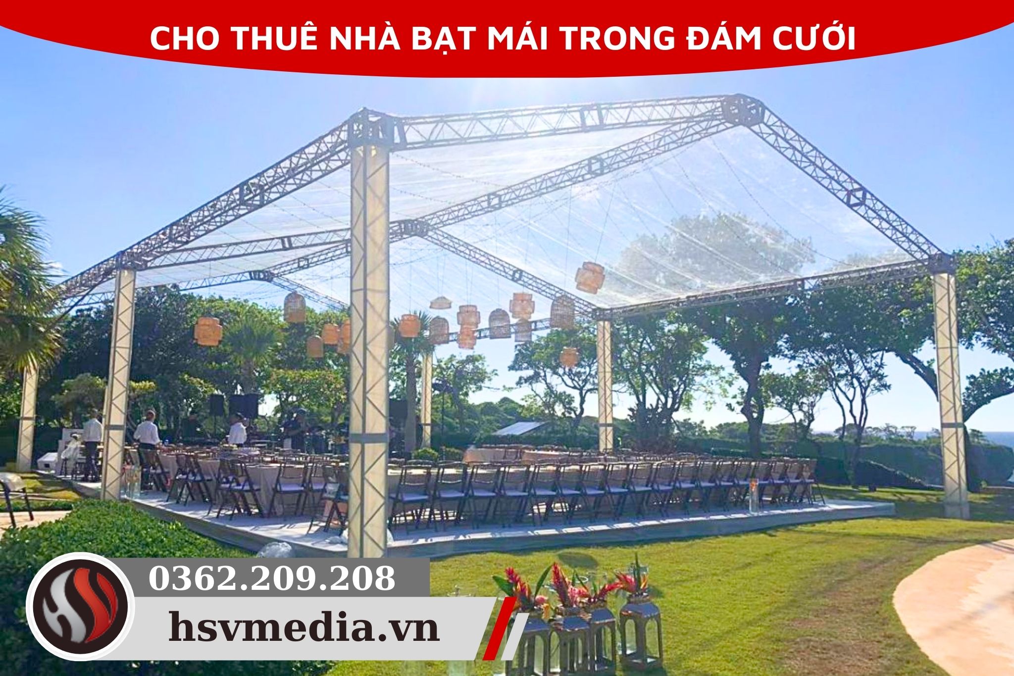 Thuê nhà bạt đám mái trong cưới hỏi giá rẻ tại tphcm