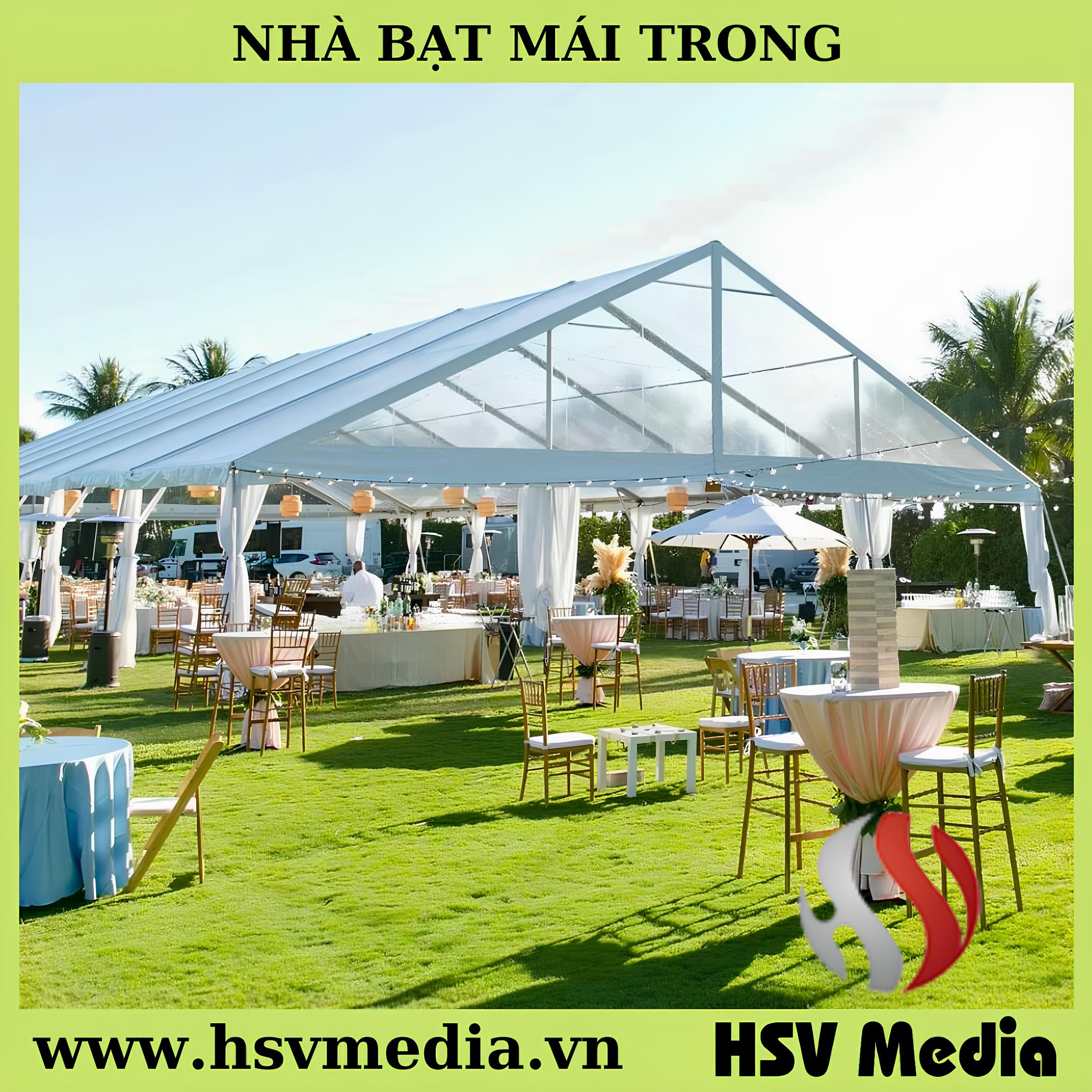 Rent a tarp house in an outdoor wedding