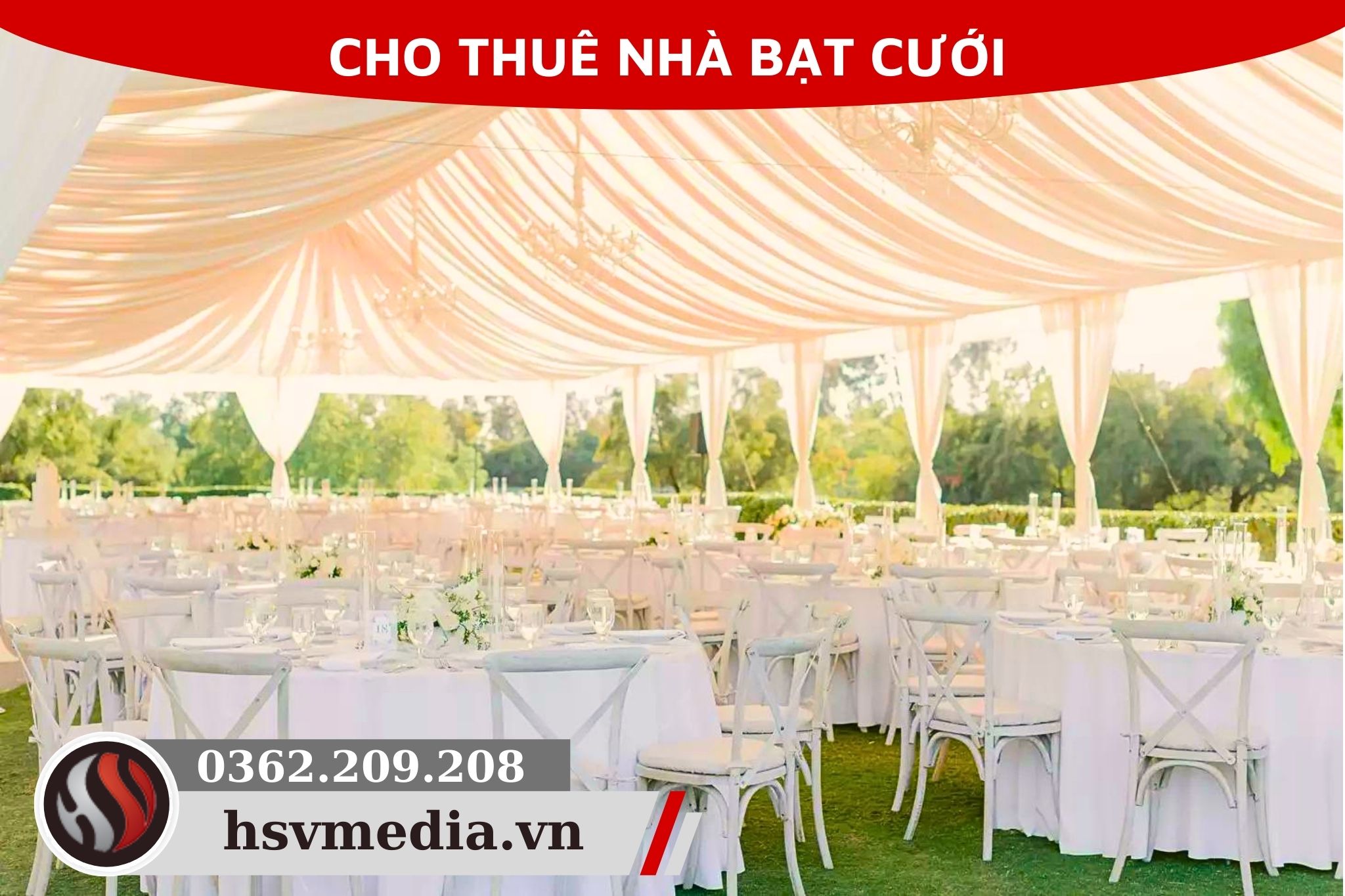 Cho thuê nhà bạt tổ chức đám cưới