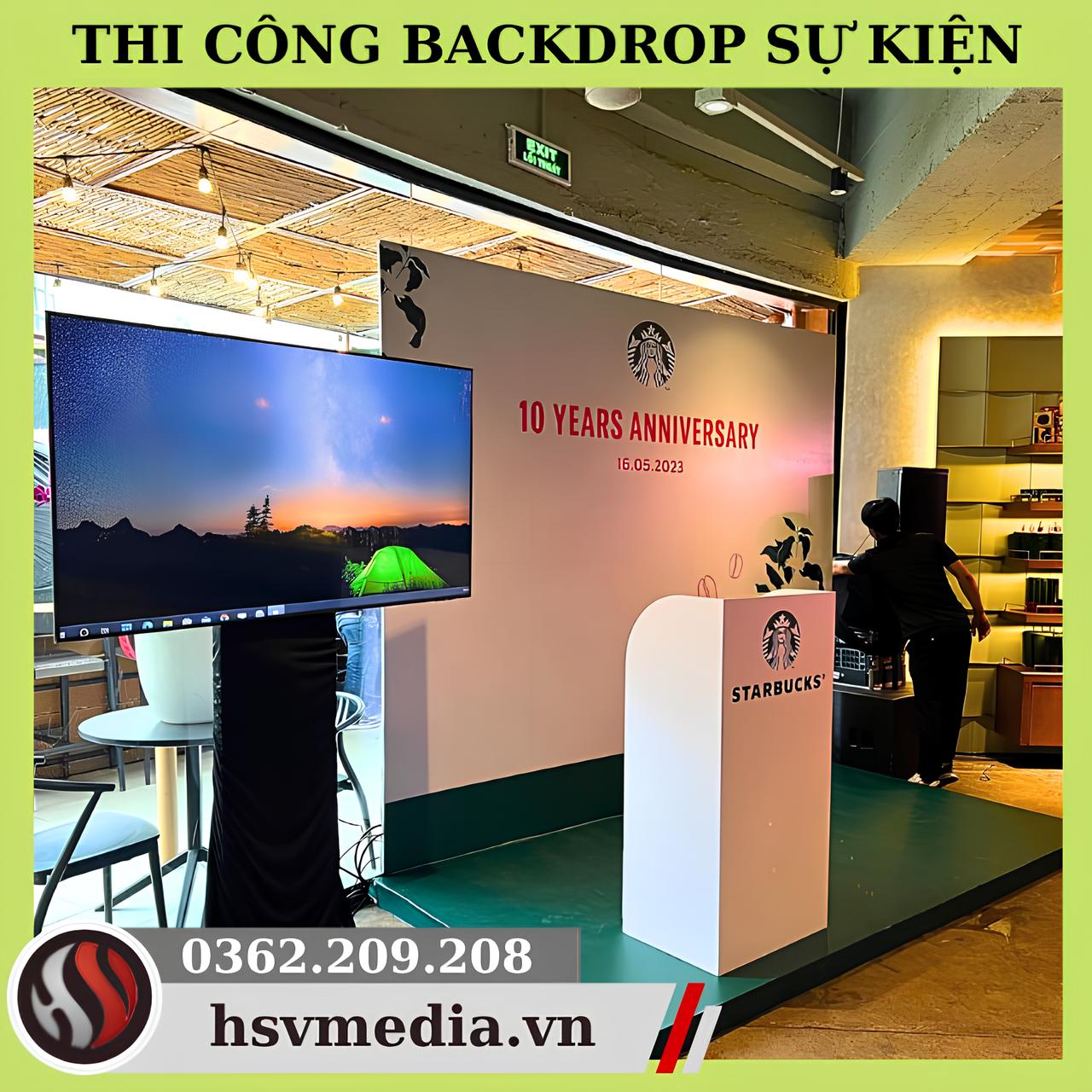 Sản xuất và thi công backdrop sân khấu, hashtag,photobooth