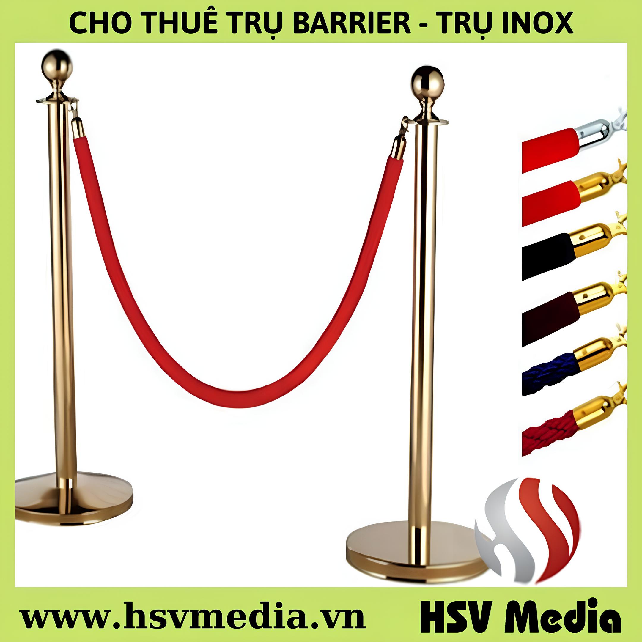 Cho Thuê Trụ Barie - Cột Chắn Inox